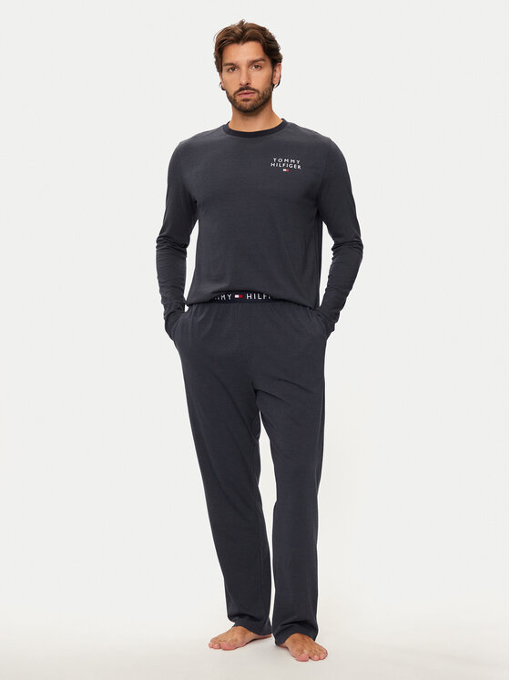 Tommy Hilfiger Pižama UM0UM03334 Mornarsko Modra Relaxed Fit