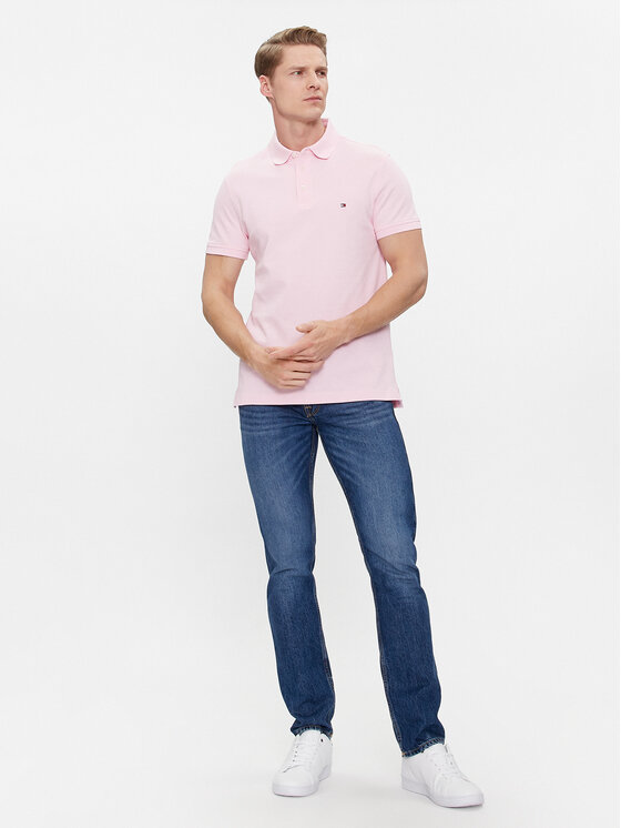 Tommy Hilfiger Tommy Hilfiger Polo marškinėliai 1985 MW0MW17771 Rožinė Slim Fit
