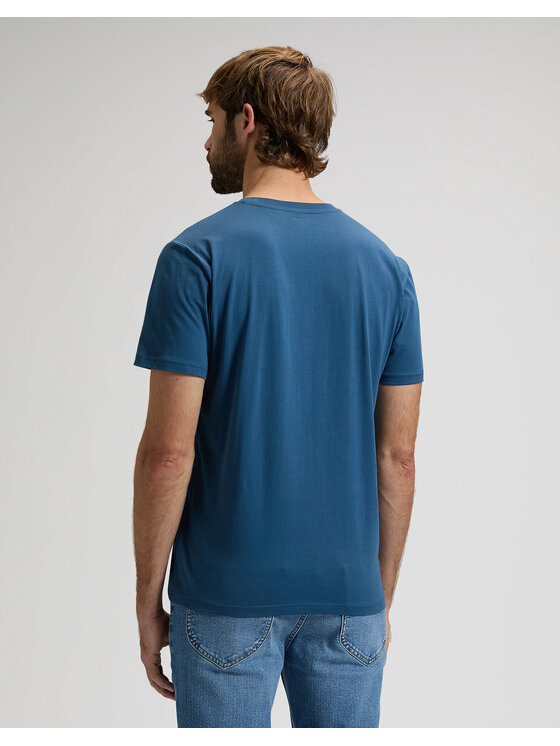Lee Lee T-shirt WOVEN LABEL TEE Blu Regular Fit