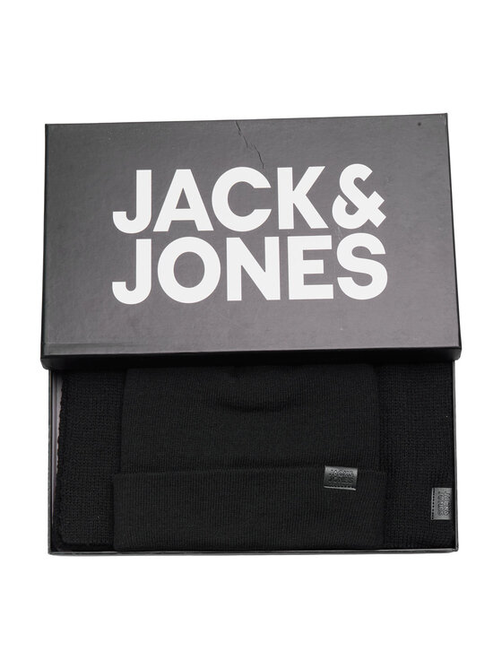 Jack&Jones Jack&Jones Набір Шарф і Шапка 12163827 Чорний