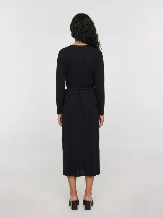 BIG STAR BIG STAR Sukienka dzianinowa DRESSAWA Czarny Comfort Fit