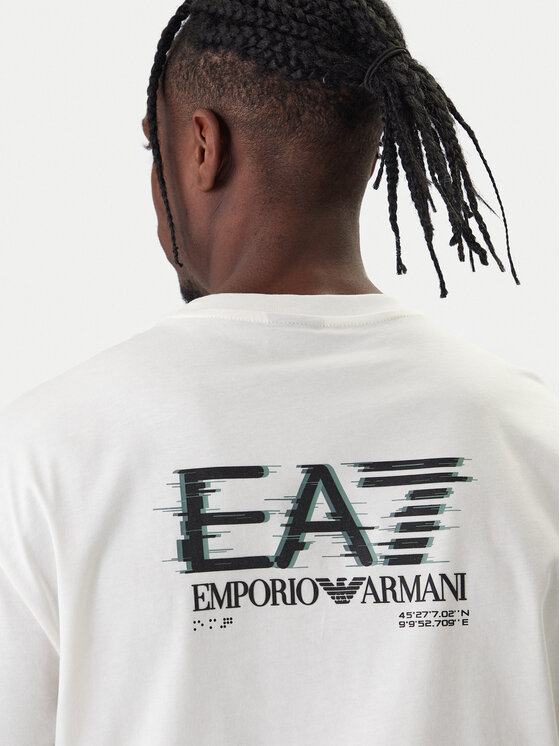 EA7 Emporio Armani EA7 Emporio Armani Tricou 7M001327 AF17789 U0004 Écru Relaxed Fit