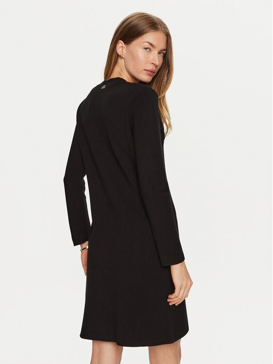 TWINSET TWINSET Džemper haljina 241TP3094 Crna Regular Fit