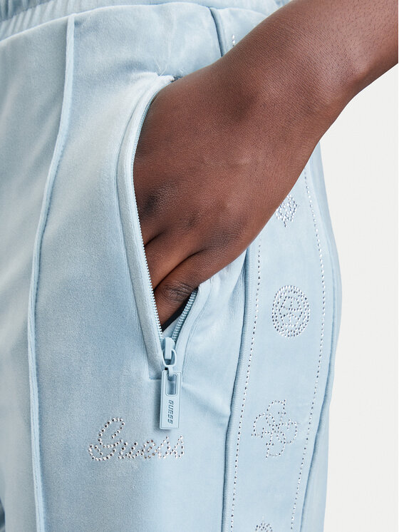 Guess Guess Dressipüksid V6BB10 K6303 Helesinine Regular Fit
