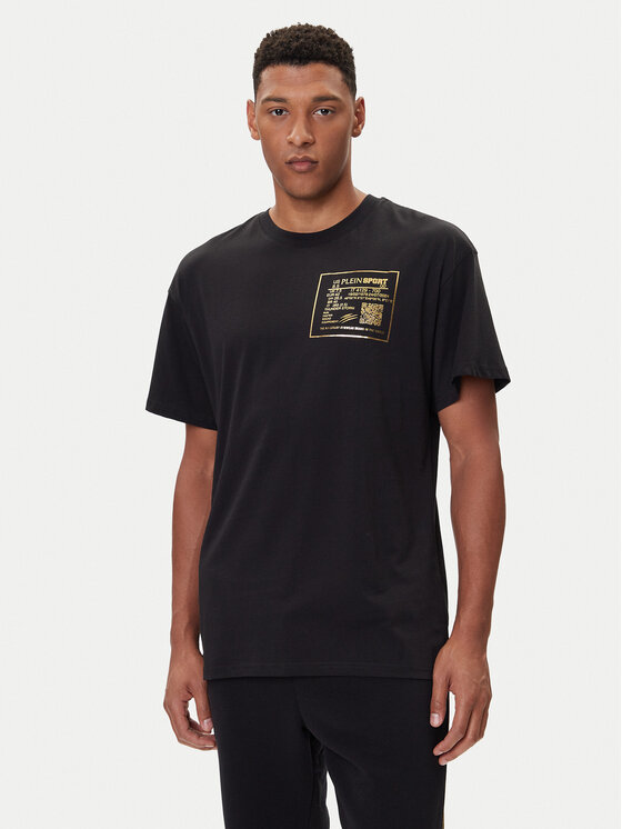 Plein Sport Plein Sport Tricou FAEC MTK8362 STE001N Negru Loose Fit