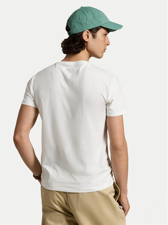 Polo Ralph Lauren Polo Ralph Lauren Marškinėliai 710680785 Balta Custom Slim Fit
