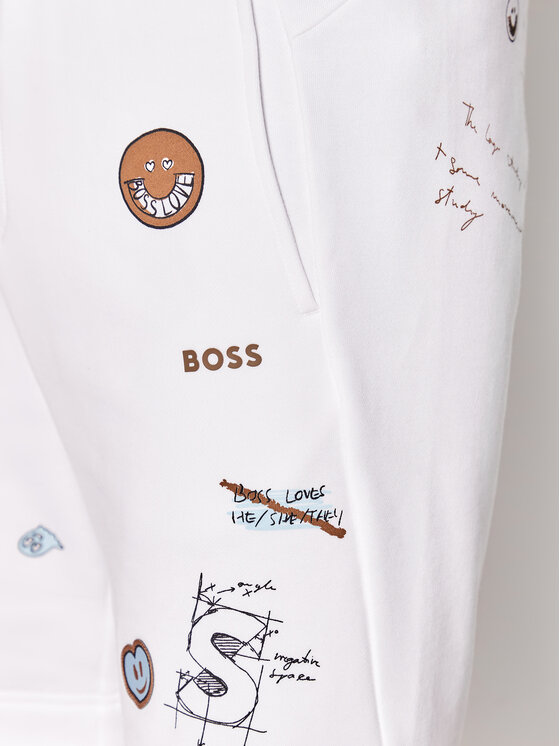 Boss Sportshorts Hoverart 50471916 Weiß Regular Fit | Modivo.de