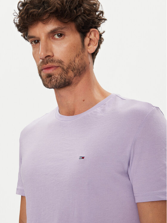 Tommy Jeans Tommy Jeans Тишърт Jaspe DM0DM20363 Виолетов Slim Fit