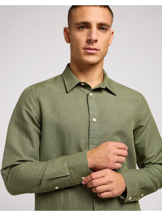 Lee Lee Camicia PATCH SHIRT Verde Regular Fit