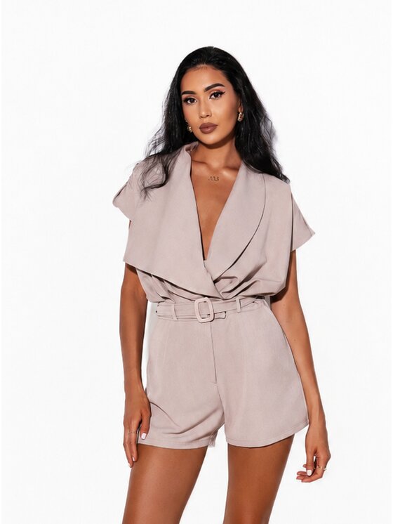 Agatha Studio Agatha Studio Kombinezon A26LS-AB-K18 Beżowy Slim Fit