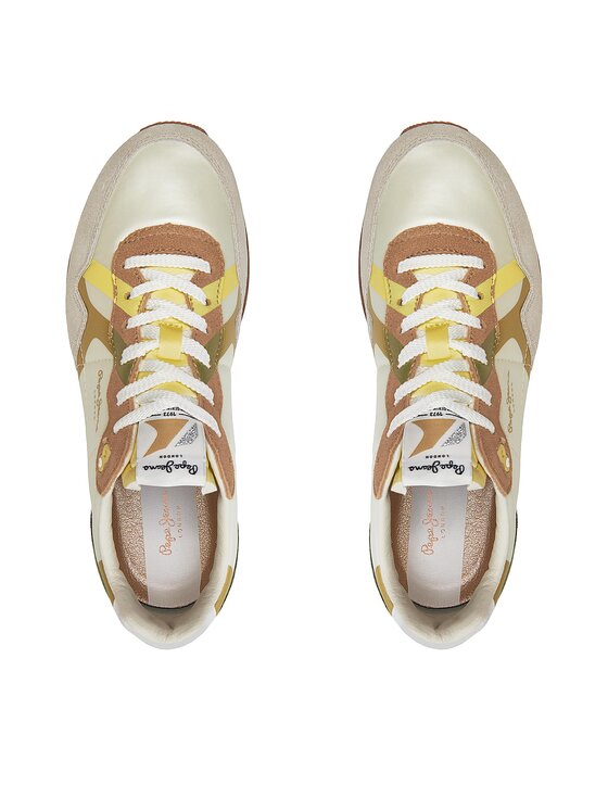 Pepe Jeans Pepe Jeans Sneakersy Brit Print W PLS40010 Biały