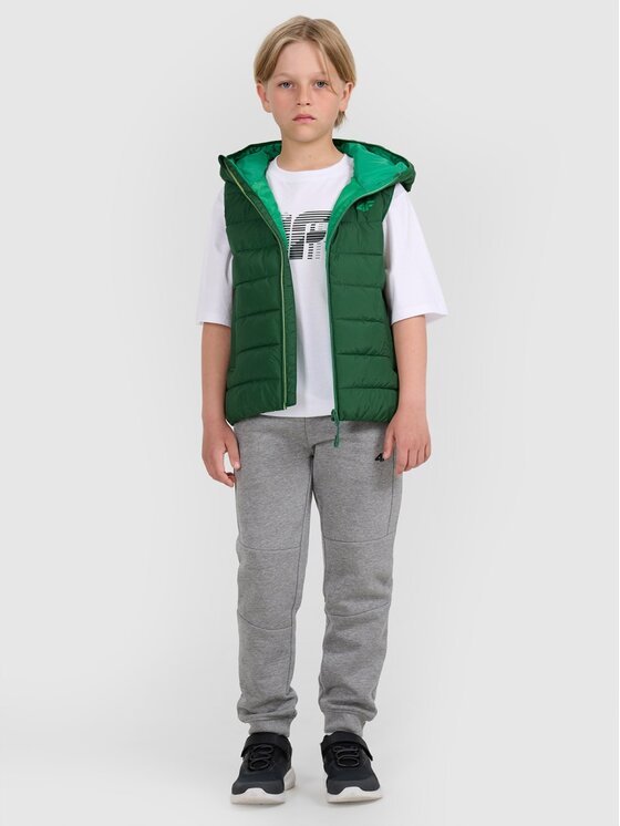 4F 4F Bezrękawnik 4FJRAW25TVJAM324-41S Zielony Regular Fit