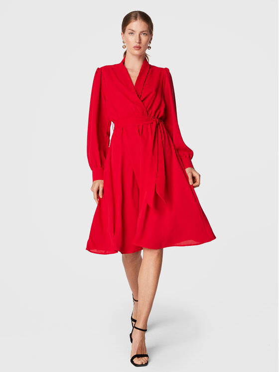 Rinascimento Rinascimento Коктейлна рокля CFC0111431003 Червен Regular Fit