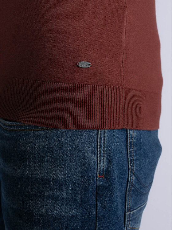 Petrol Industries Petrol Industries Rolák M-3030-KWC002 Bordó Slim Fit