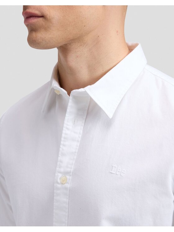 Lee Lee Koszula SHIRT Biały Regular Fit