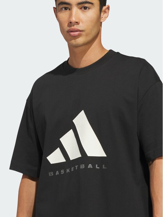adidas adidas Koszulka techniczna Basketball Czarny Loose Fit