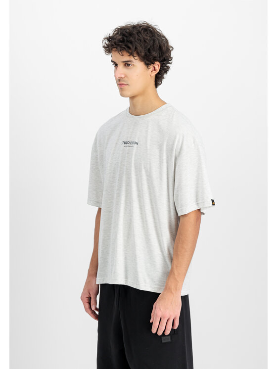 Alpha Industries Alpha Industries T-Shirt Studio Edition Backprint T-Shirt Szary Loose Fit
