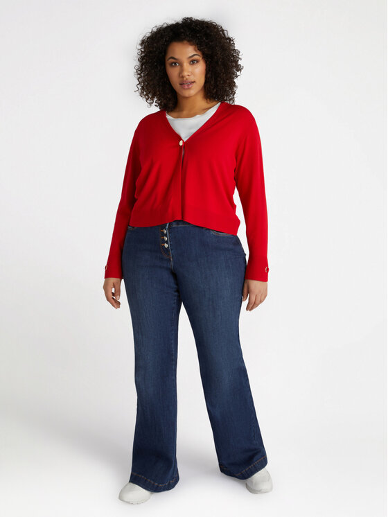 Fiorella Rubino Fiorella Rubino Cardigan M491L007860N016 Rosso Boxy Fit