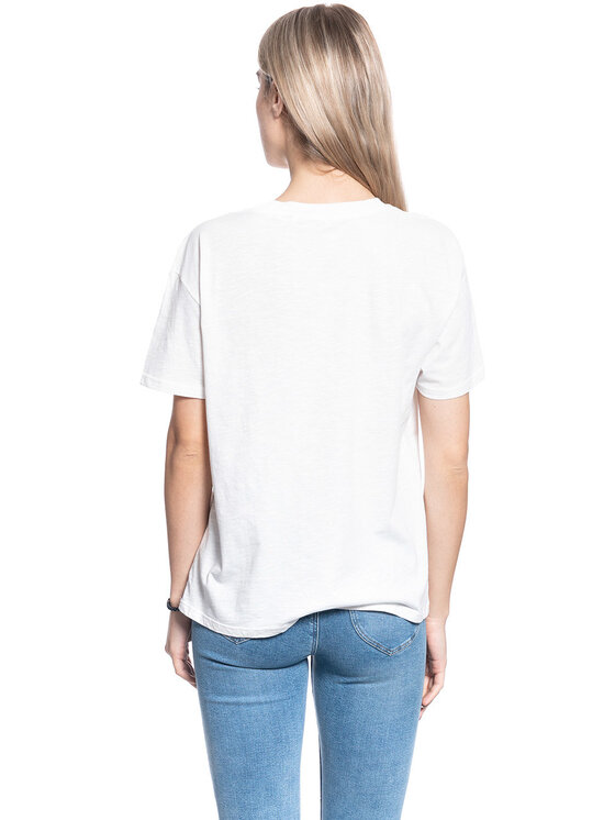Wrangler Wrangler T-Shirt BOYFRIEND TEE Biały Regular Fit
