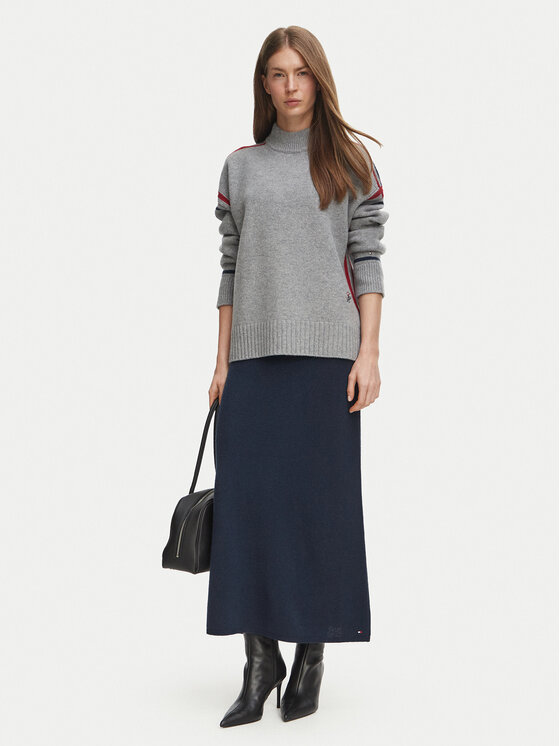 Tommy Hilfiger Tommy Hilfiger Пола тип трапец WW0WW51969 Тъмносин A-Line Fit