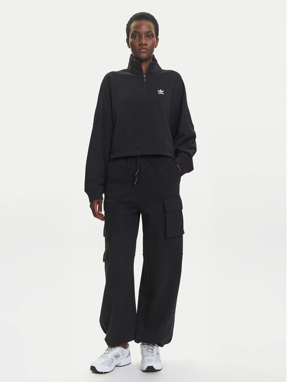 adidas adidas Pulóver Essentials French Terry IW5726 Fekete Oversize