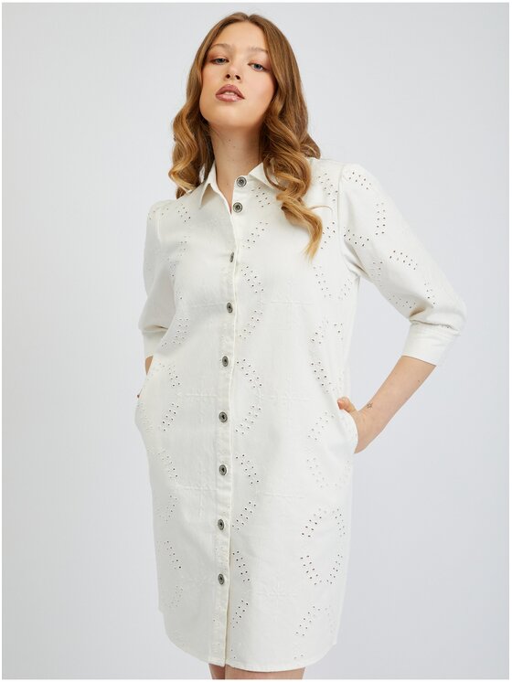 Orsay Orsay Sukienka 460147000000__40 Biały Regular Fit