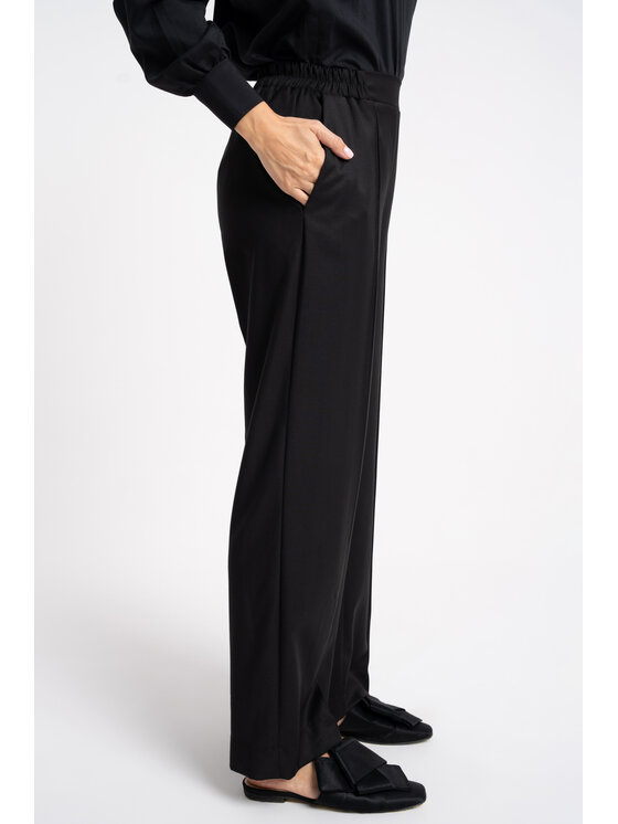 CLICK CLICK Spodnie materiałowe 30-364 Czarny Wide Leg