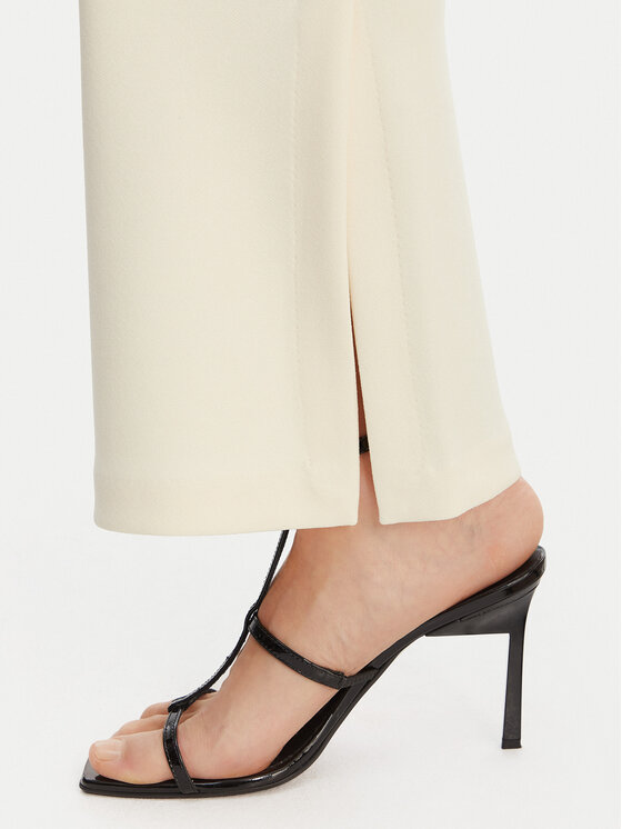 Calvin Klein Calvin Klein Kalhoty z materiálu LV044B223G Béžová Flare Fit