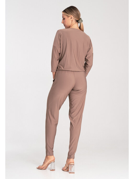FIGL FIGL Kombinezon M1030 Beżowy Regular Fit