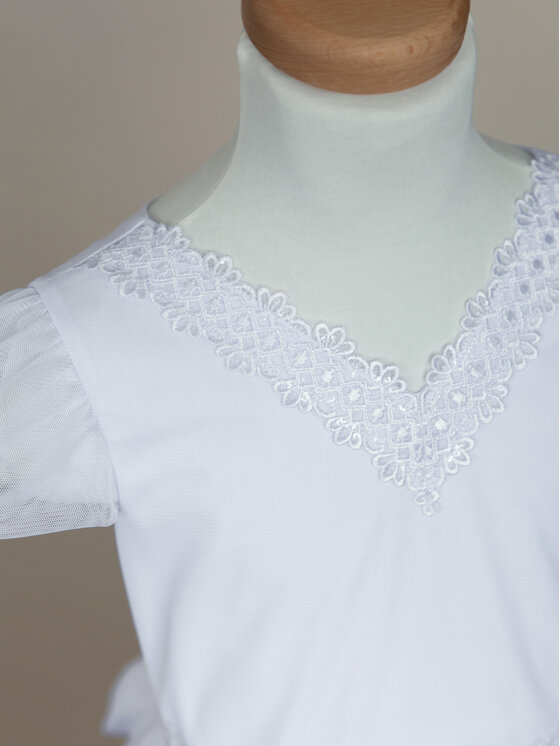 SLY SLY Sukienka 4SM-06A Biały Comfortable Fit