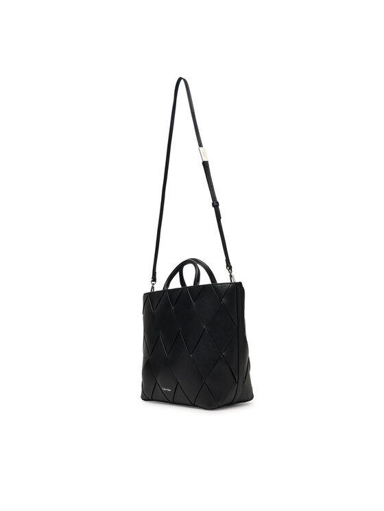 Calvin Klein Calvin Klein Geantă Ck Woven Medium Tote K60K613176 Negru