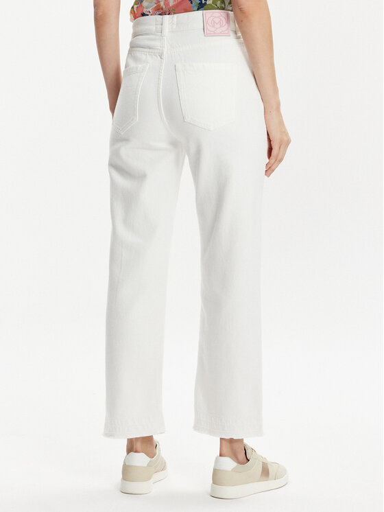 Marella Marella Džinsai Mombis 2413131224 Balta Mom Fit