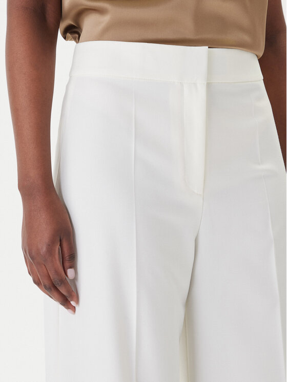 HUGO HUGO Szövet nadrág Huzili 50558131 Ekru Wide Leg