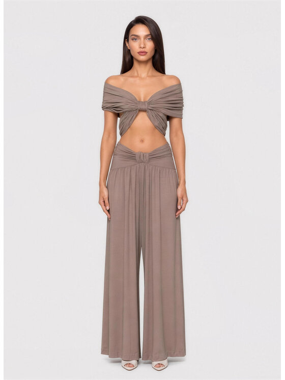 Love Saints Love Saints Komplet bluzka i spodnie L26LF-KA-K02 Beżowy Regular Fit