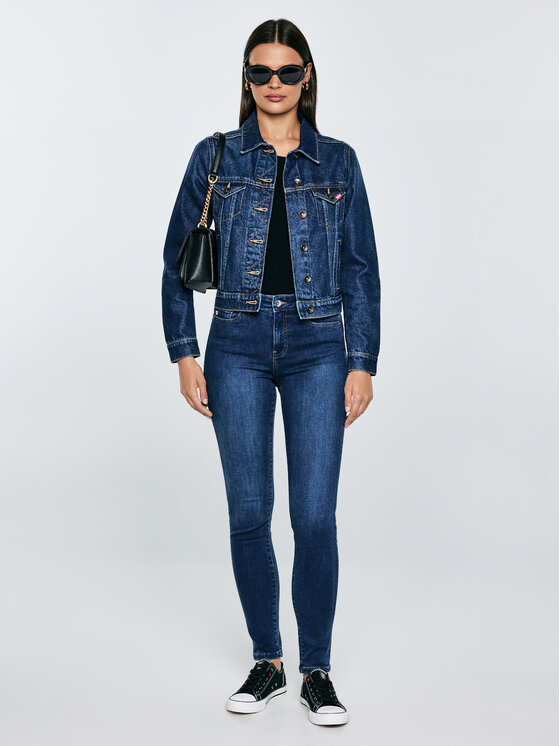 BIG STAR BIG STAR Kurtka jeansowa JOSEPHINE Granatowy Comfort Fit