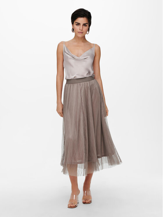 ONLY ONLY Спідниця-міді 15214303 Коричневий Regular Fit