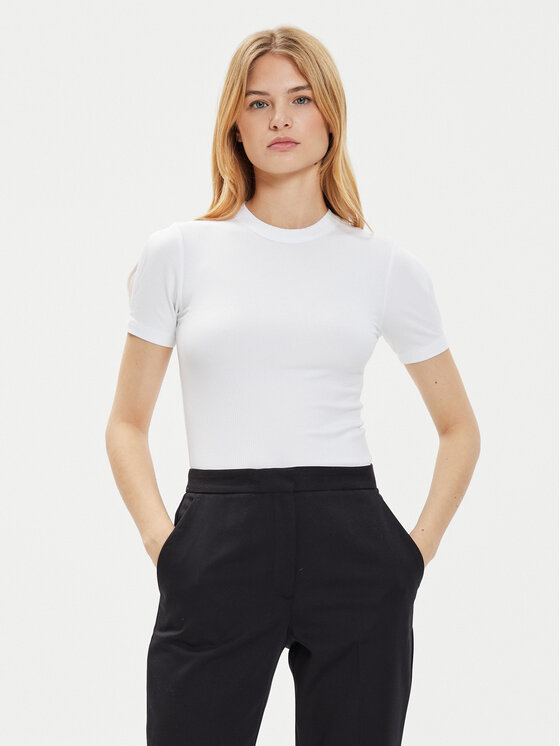 Calvin Klein Tričko K20K207322 Biela Slim Fit
