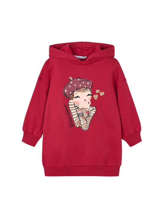 Mayoral Sukienka dzianinowa 4928 Czerwony Regular Fit