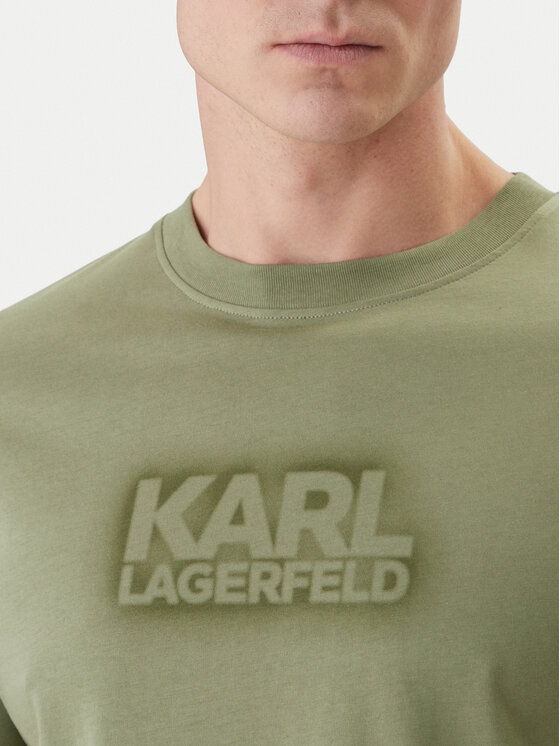 KARL LAGERFELD KARL LAGERFELD Тишърт 755060 562242 Зелен Regular Fit