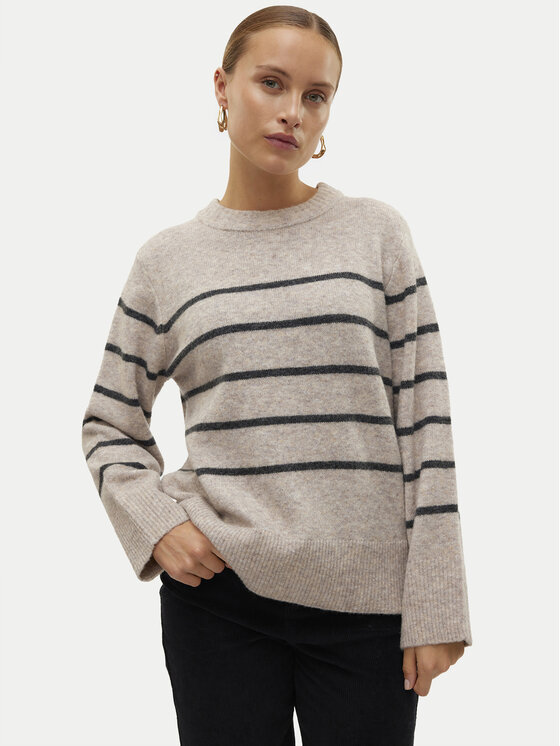 Vero Moda Vero Moda Pulover Flawless 10320487 Bež Loose Fit