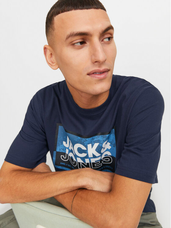 Jack&Jones Jack&Jones Majica Logan 12253442 Mornarsko modra Standard Fit