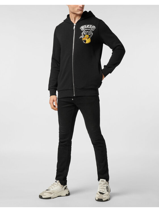 PHILIPP PLEIN PHILIPP PLEIN Bluza 24347 Czarny Athletic Fit