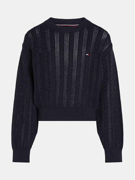 Tommy Hilfiger Tommy Hilfiger Megztinis Essential KG0KG08075 Tamsiai mėlyna Regular Fit