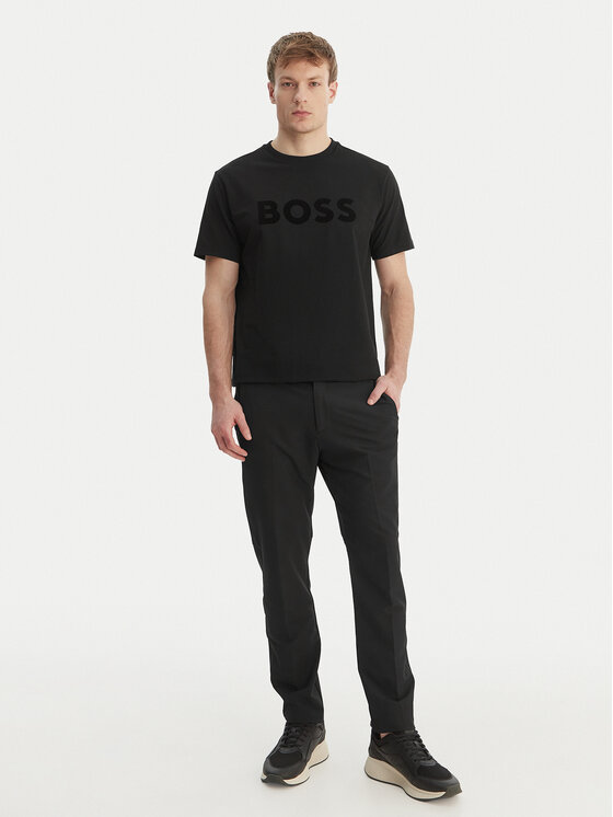 BOSS BOSS Póló TS_Iconic Logo 50553636 Fekete Regular Fit