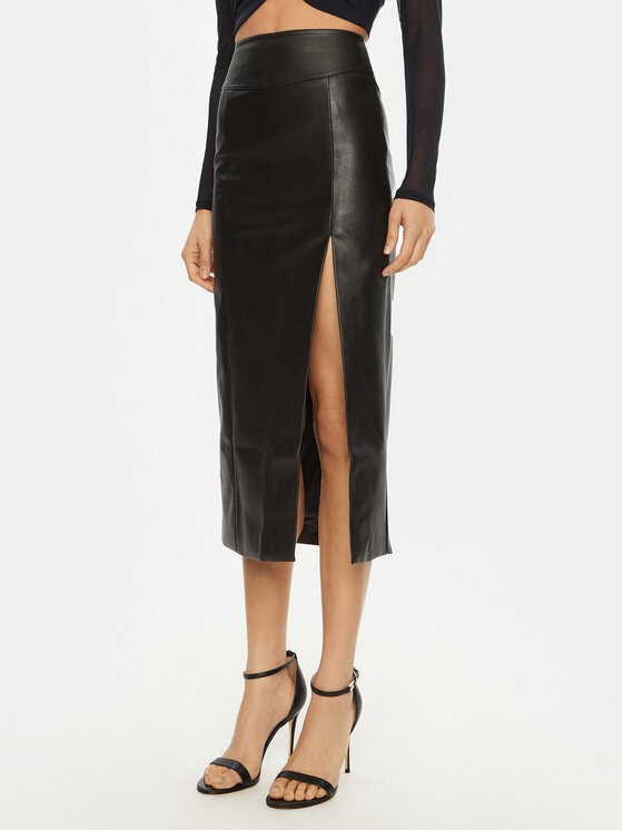 BARDOT BARDOT Suknja od imitacije kože 58855SB1 Crna Regular Fit