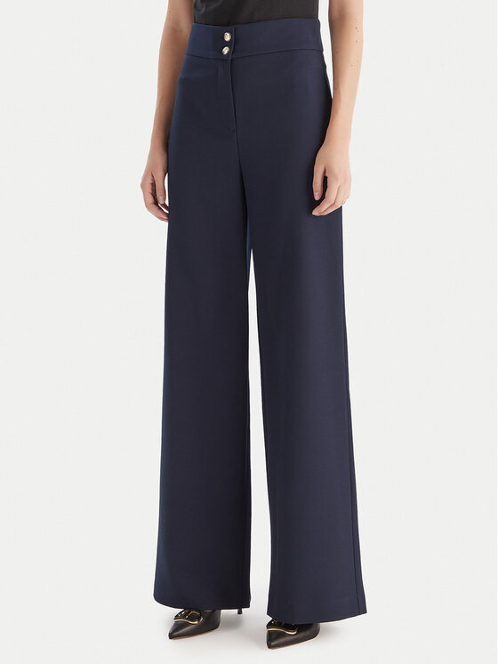Maryley Maryley Pantaloni din material 25IB680/M17 Bleumarin Regular Fit