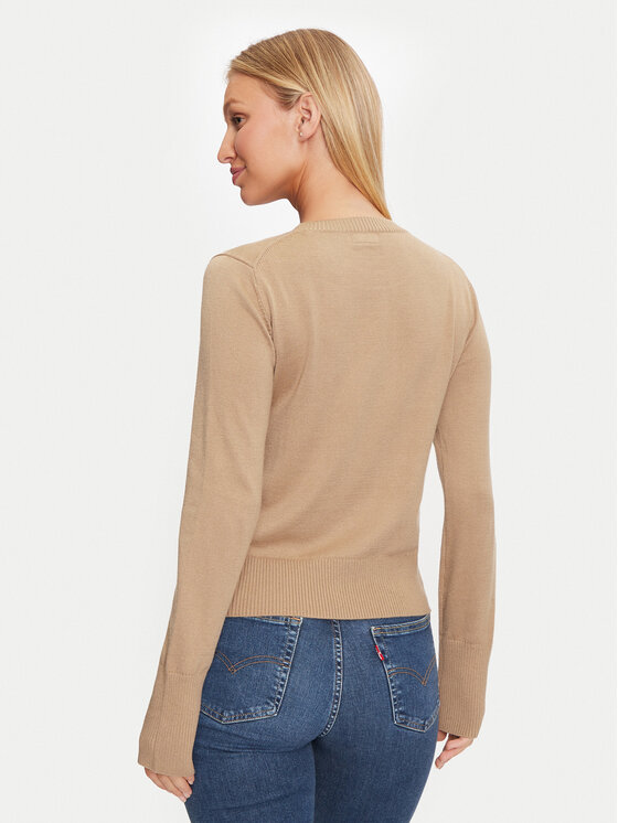 Guess Jeans Guess Jeans Pletena jopica W4BR83 Z3HO2 Rjava Regular Fit