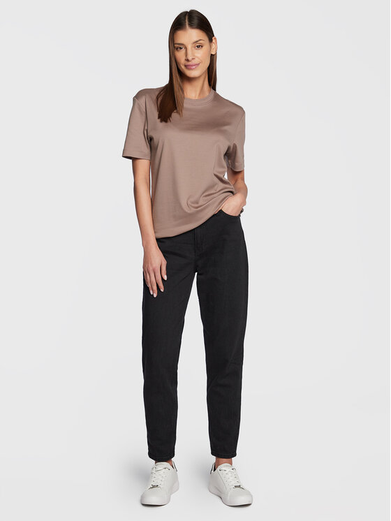 Calvin Klein Calvin Klein T-Shirt K20K205451 Brązowy Regular Fit