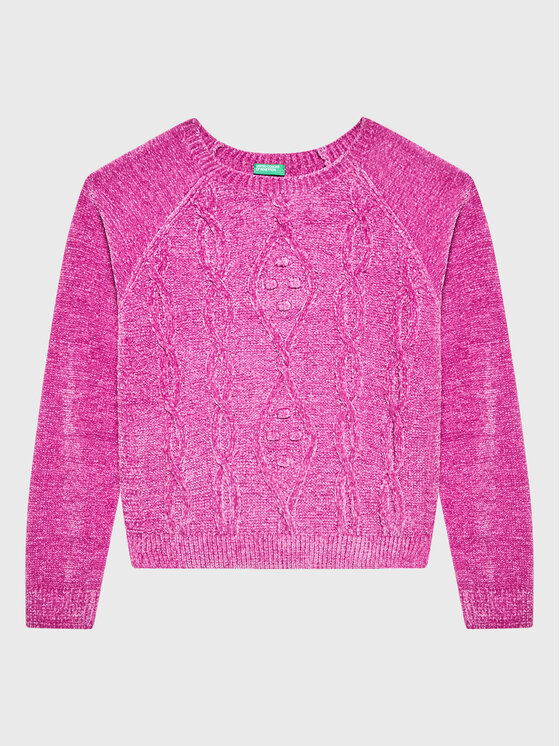 United Colors Of Benetton United Colors Of Benetton Džemperis 1027C101P Rozā Regular Fit