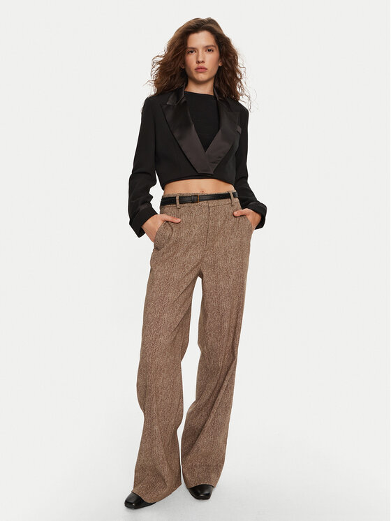 STAUD STAUD Palazzo kelnės Prince R24F4138 Smėlio Regular Fit